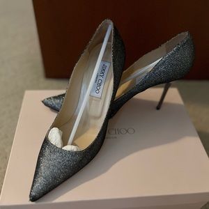 Jimmy Choo Pumps- Lame Glitter-Anthracite